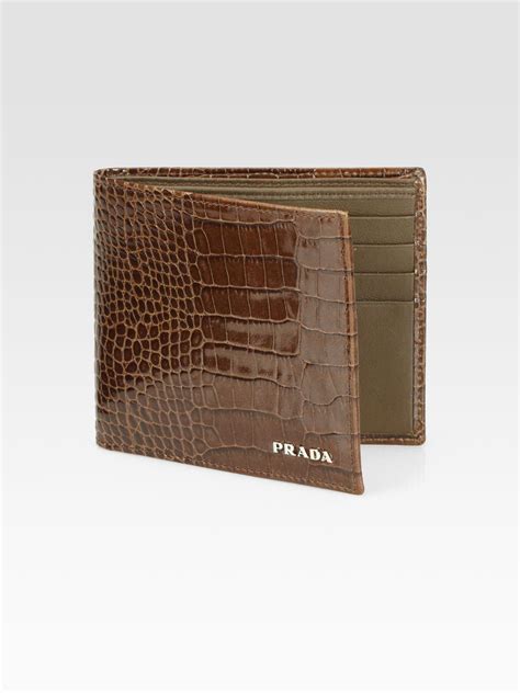 prada brown wallet|authentic prada wallet.